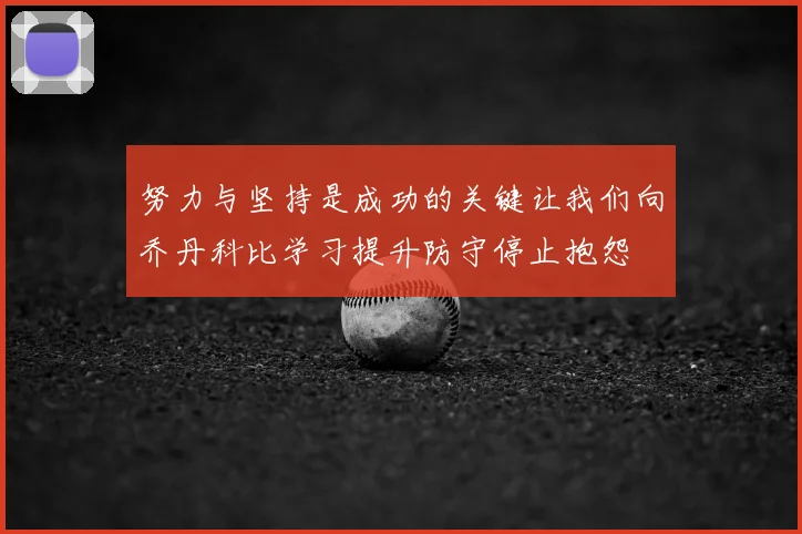 努力与坚持是成功的关键让我们向乔丹科比学习提升防守停止抱怨