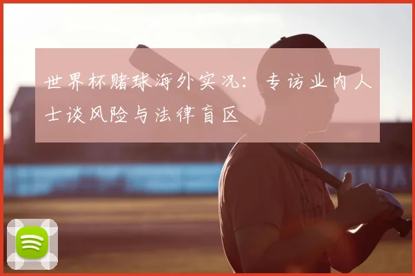 世界杯赌球海外实况：专访业内人士谈风险与法律盲区