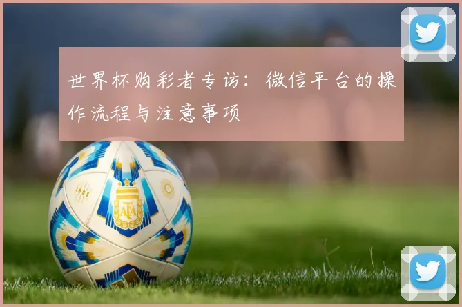 世界杯购彩者专访:微信平台的操作流程与注意事项